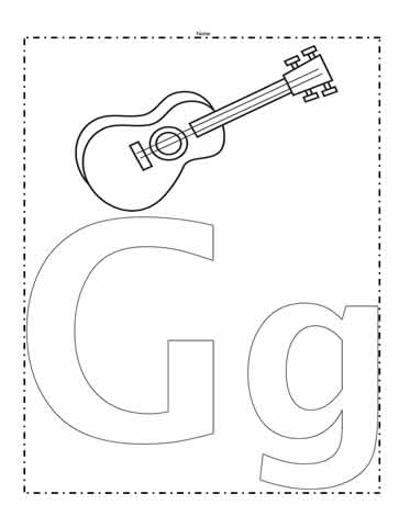 The Letter G Coloring Page